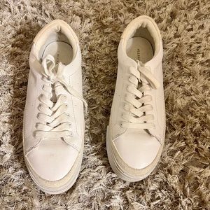 All Saints white platform sneakers